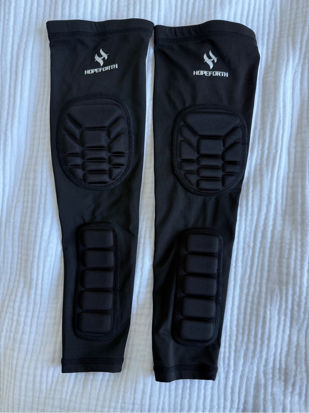Mens Black Padded Athletic arm sleeves - Protective